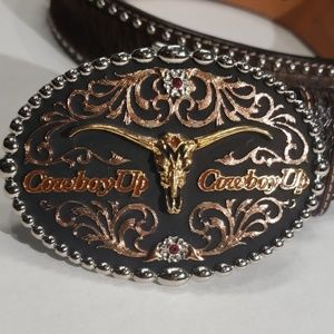 Cowboy buckle authentic cowboy belt